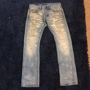 Cult of individuality Distressed denim jeans